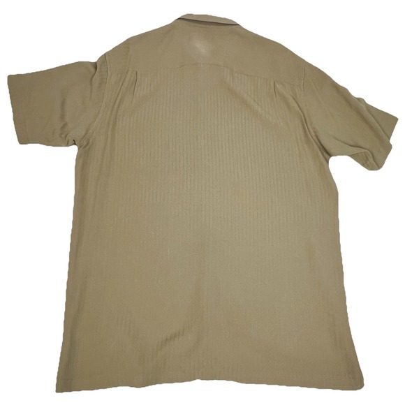 JHANE BARNES - 100% SILK Herringbone Mens L Shirt - Picture 5 of 8